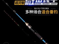 蓝色1.2米1.4米全钛合金筏竿威海工厂批发半钛合金伐杆船竿鱼竿图3