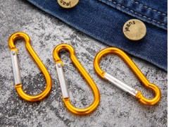 厂家直销高品质户外挂扣5号6号7号8号葫芦形铝合金登山扣 水瓶扣图3