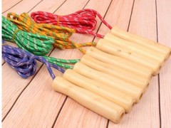 生产批发空心木柄短跳绳单人小学生专用跳绳木手柄2.8米短跳绳图3