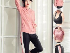瑜伽服运动套装女秋冬新款时尚健身房瑜伽户外背心速干跑步四件套图2