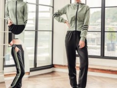 2019秋季新款瑜伽服运动套装女外套休闲宽松两件套跑步服图3