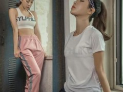 2018夏季新款瑜伽服三件套bra短裤专业健身运动跑步服图3