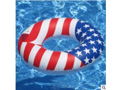 厂家订做国旗游泳圈 国旗面包圈 小黄鸭泳圈 五角星游泳圈