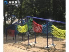 海豚中空五连户外中空素质拓展体能训练器材设备单双杠组合桥爬网图3