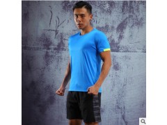 定制夏季男女跑步衣跑团体服健身房运动服装速干t恤亲子装印LOGO图3