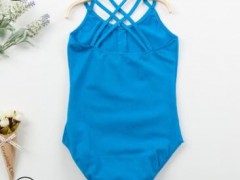 现货夏季棉双吊带舞蹈练功服芭蕾舞形体考级服女童背心体操服闭档图3