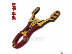 现货批发牛头三卡精准皮筋定位长厂家射击用品户外竞技卡球弹弓图3