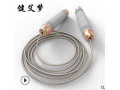 土豪玫瑰金负重轴承跳绳 运动健身器材体育用品生产厂家直销批发图2
