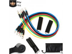 现货11件套拉力器健身用品 TPE拉力绳一字拉力带 瑜伽训练阻力带图2