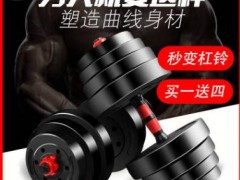 家用哑铃一对男士健身家用练臂肌哑铃 20/30/40公斤可调节杠铃图2