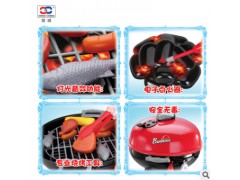 儿童过家家玩具电动烧烤炉推车仿真BBQ食物逼真音音效点火器套装图2