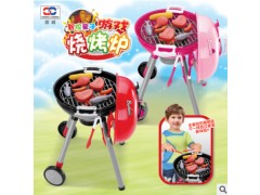 儿童过家家玩具电动烧烤炉推车仿真BBQ食物逼真音音效点火器套装图3
