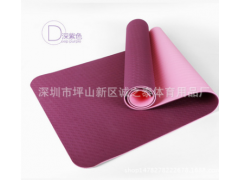 双色tpe瑜伽垫6mm 加长健身垫子环保无味防滑 瑜伽垫 批图2