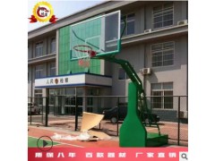 厂家供应篮球架钢化玻璃 平箱仿液压篮球架 室外凹箱篮球架图2