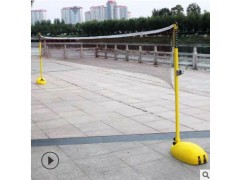 羽毛球网架便捷式单双打比赛标准室内外移动式羽毛球柱图2