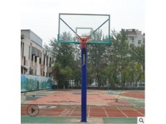 厂家直销户外标准地埋式165圆管6寸篮球架加粗方管独臂篮球架图2