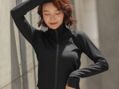 奕芙宜 速干运动拉链长袖外套女上衣 瑜伽服跑步训练健身服女紧身图3