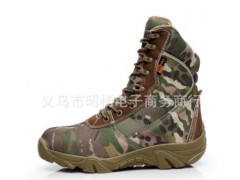 专供男特种兵迷彩作战靴三角洲高帮战术沙漠靴户外登山靴图2