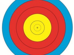源头厂家80半环靶纸射箭练习靶纸加厚120克铜版纸一手货源图2