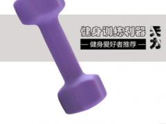 厂家直销梅花形多彩浸塑铸铁哑铃家用便携式健身哑铃男女通用图2