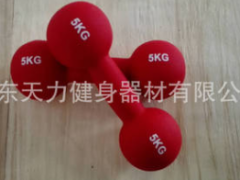 红色浸塑麻面哑铃图2