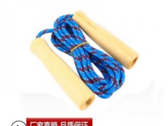 厂家批发儿童专用跳绳 2.3米木手柄棉胶跳绳 负重健身跳绳图2