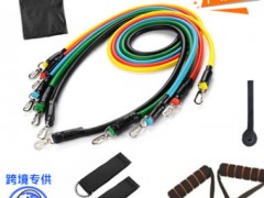 跨境专供拉力器11件套多功能TPE拉力绳瑜伽健身器材乳胶弹力带图2