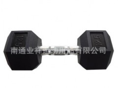 六角哑铃批发 PEV黑色六角哑铃 环保无味 厂家直销图3