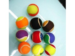 厂家供应 双色二级网球弹跳0.5米训练练习宠物 网球批发