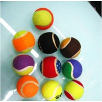 厂家供应 双色二级网球弹跳0.5米训练练习宠物 网球批发