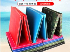 厂家直销体操垫健身仰卧起坐海绵垫子多彩皮革折叠体操垫图2