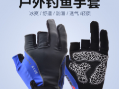 风猎者冰丝凉爽露三指防晒防滑耐磨透气夏季男女户外骑行钓鱼手套图3