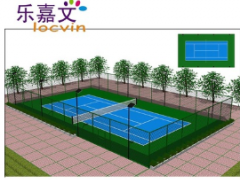 批发定制户外悬浮地板防滑地垫网球场地胶耐磨运动地板PVC图2
