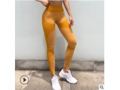跨境专供健美提臀弹力健身裤女运动紧身跑步速干训练压缩瑜伽裤图3