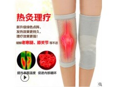 新款加绒保暖护膝运动护具摩托车针织自发热竹炭老人护膝登山用品图3
