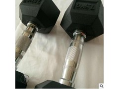 六角哑铃包胶 健身房包胶哑铃杠铃 各种规格哑铃器材图3