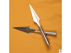 凹槽枪头 不锈钢红缨枪头 兵器/霸王枪太极枪武术表演枪头未开刃图2