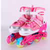 厂家批发直排旱冰鞋可调闪光单排轮滑鞋通用套装儿童溜冰鞋袋装