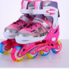 新款可调节儿童直排溜冰鞋轮滑鞋 可做全闪 男女通