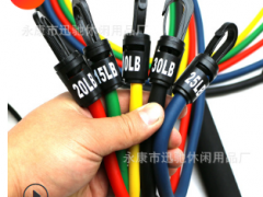 100磅拉力器套装扩胸阻力家用健身器材乳胶管拉力绳瑜伽阻力器图2