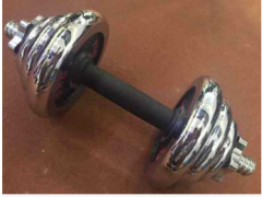 新款练臂肌亚铃20kg 电镀哑铃健身器材用品 厂家批发健身哑铃图3