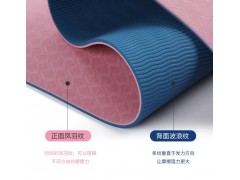 厂家批发 tpe瑜伽垫体位线双层双色6mm瑜珈垫健身运动垫图3