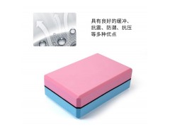 双色瑜伽砖eva 加厚瑜伽辅助瑜伽砖头泡沫舞蹈砖200g厂家定制logo图2