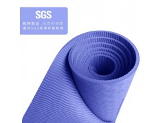 现货批发 tpe单层瑜伽垫体位线健身垫加宽80cm加厚8mm仰卧起坐垫图2