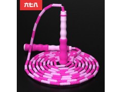 竹节跳绳幼儿园儿童花样软珠不打结中小学生可调节中考珠节跳绳图2