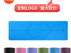 现货批发 tpe瑜伽垫体位线单层单色6mm 厂家健身垫瑜珈垫定制LOGO图2