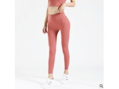 2020女款修身显瘦运动健身瑜伽服跑步运动裸感提臂高腰长裤图3