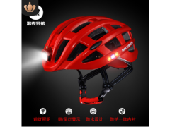 洛克兄弟骑行头盔车灯充电山地公路自行车带灯头盔
