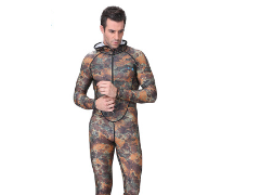 代夫赛尔男士迷彩潜水服连体拉链防晒潜水衣连帽冲浪水母衣泳衣图3