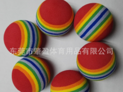 厂家直销 高尔夫海绵球 高尔夫彩虹球 高尔夫EVA球 室内用球图3